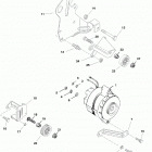 4.3L (GEN +) (2 BBL.)    GM 262 V-6 1998 0L010044 THRU 0M614999 Alternator and brackets(mando)