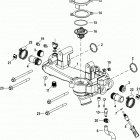 4.5L MPI 250 Alpha/Bravo EC 2A441953 & Up Raw water cooling, crossover assembly
