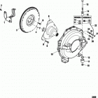 4.3L MPI  ALPHA/BRAVO 0M615000 THRU 0W309999 Flywheel, coupler and flywheel housing