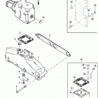 350 MAG MPI ALPHA/BRAVO 0L331599 THRU 0M299999 Exhaust manifold and exhaust elbow