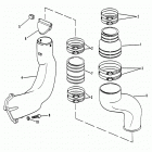 165    (2 BBL.)  MERCURY 224 I/L4 1987 0B434941 THRU 0B774251 Exhaust elbow
