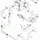 454 MAG. MPI BRAVO (GEN VI) GM 454 V-8 0L085400 THRU 0M024999 Thermostat housing and hoses