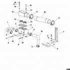 CMD 2.8 EI 165 88005001 THRU 88005167 Thermostat assembly and hoses
