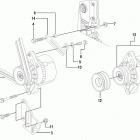 CMD 4.2 MS 200 88020200 THRU 88030000 Alternator and mounting hardware(mando)