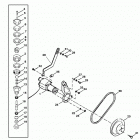 5.7LX EFI (4 BBL.-TBI)  GM 350 V-8 1996 0F752400 THRU 0K001505 Sea water pump assembly (bravo engines)