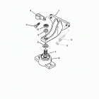 5.0L  (2 BBL.)    GM 305 V-8  1998-2001 0L015751 THRU 0M599999 Крепление двигателя