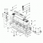 165    (2 BBL.)  MERCURY 224 I/L4 1987 0B434941 THRU 0B774251 Cylinder head and rocker cover