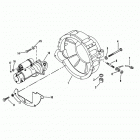 7.3L (BRAVO & MIE) DIESEL  NAV 444 V-8 1994-1996 0F060000 AND UP Flywheel housing and starter motor (stern drive)