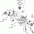 4.5L MPI 200 Alpha/Bravo 2A441953 & Up Raw water cooling, crossover assembly