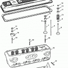 200  (2 BBL.)   GM 305 V-8  1987 0B525982 THRU 0B774444 Cylinder head and rocker cover