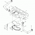 180    (4 BBL.)  MERCURY 224 I/L4 1987 0B436391 THRU 0B775248 Intake manifold (180-190-3.7l  /  lx)