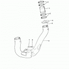 4.3L (GEN +) (2 BBL.)    GM 262 V-6 1998 0L010044 THRU 0M614999 Exhaust system(use with one piece manifold)