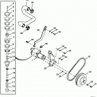 200  (2 BBL.)   GM 305 V-8  1987 0B525982 THRU 0B774444 Sea water pump ass'y(closed cooling sys  /  jacksha...