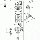 5.7L (2 BBL.)    GM 350 V-8 1997 0K001527 THRU 0K999999 Distributor and ignition components