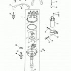 175  (2 BBL.)   GM 262 V-6  1987 0B527955 THRU 0B773242 Distributor and ignition components