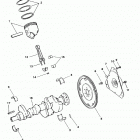 4.3L (GEN +) (2 BBL.)    GM 262 V-6 1998 0L010044 THRU 0M614999 Коленвал и поршни