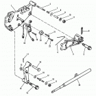 165    (2 BBL.)  MERCURY 224 I/L4 1987 0B434941 THRU 0B774251 Shift bracket (new design with spring guide)