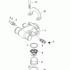 5.0L MPI ALPHA/BRAVO 0M300000 THRU 0M599999 Thermostat and housing(multi point drain)