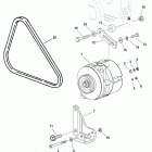 CMD 4.2 MS 200 88020001 THRU 88020166 Alternator and mounting hardware, 4.2l (230)