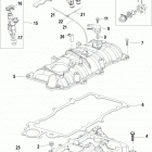 5.0L MPI ALPHA/BRAVO 0M600000 THRU 0W059999 Intake manifold and fuel rail
