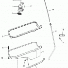 175  (2 BBL.)    GM 262 V-6  1987 0B527955 THRU 0B773242 Oil pan and oil pump