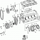 5.7L (2 BBL.)  GM 350 V-8 1996 0F601000 THRU 0K001526 Intake manifold and front cover