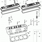 5.0L MPI ALPHA/BRAVO 0M600000 THRU 0W059999 Cylinder head and rocker cover