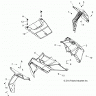 Z17VBE99AR/AL RZR 1000 60 INCH PS Body, hood and front body work