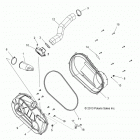 Z16VHA57A2/EAK/AS RZR 570 Drive train, clutch cover and ducting
