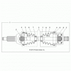 Z17VFE99AM/AW/LW/M99AB RZR XP 4 1000 Drive train, rear half shaft