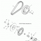 Z16VBE87FR/NR/JR RZR 900 60 INCH PS, EU Вторичная муфта сцепления