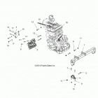 Z16VBE87FR/NR/JR RZR 900 60 INCH PS, EU Engine, engine mounting