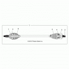Z14ST1EAM/EAW/EAK/EAN/EFW RZR XP 1000 Drive train, front half shaft