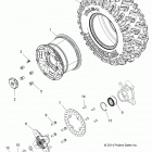 Z16VBE87FR/NR/JR RZR 900 60 INCH PS, EU Колесо заднее