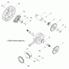 A09VA17AA/AD RZR 170 Колен.вал и поршни