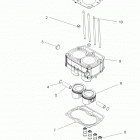 R08VH76AD/AG RZR 800 EFI Engine, piston and cylinder