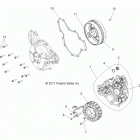 Z14XT9EFX RZR 4 900 INTL Engine, stator and cover