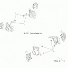 R13JT87AD/AL/9EAK/EAL/EAO/EAT/EAW/EAP RZR XP 900 EFI Brakes, caliper mounting