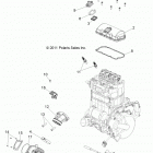 R12VE76FX/FI RZR S INTL/ISRAEL Engine, throttle body and valve cover