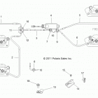 R12XE76AD/7EAB/EAO RZR 4 800 EFI Brakes, brake lines and master cylinder