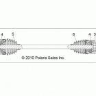 R13VE76FX/FI RZR S 800 EFI INTL/ISRAEL Drive train, rear half shaft, rh