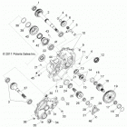 Z14VH76AC/AD/EAI/EAK/EAJ/EAL/EAW RZR 800 Drive train, main gearcase internals 1