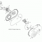 R11VM76FX RZR  S EPS INTL Drive train, clutch cover and ducting