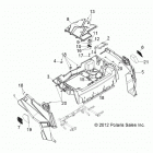 Z14JT9EFX RZR 900 INTL Body, rear rack and fenders