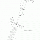 Z14XT9EFX RZR 4 900 INTL Suspension, front shock mounting