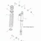 Z14VH76AC/AD/EAI/EAK/EAJ/EAL/EAW RZR 800 Задний аммортизатор