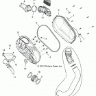 Z14ST1EAM/EAW/EAK/EAN/EFW RZR XP 1000 Drive train, clutch cover and ducting