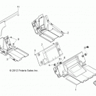 Z14XT9EFX RZR 4 900 INTL Body, seat divider