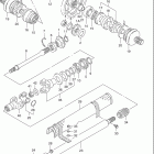LT-F4WDX King Quad Secondary gear - propeller shaft