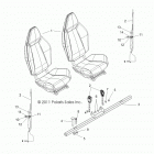 R13VH76AC/AD/AN/AS/EAI RZR 800 EFI Body, seat mounting and belts